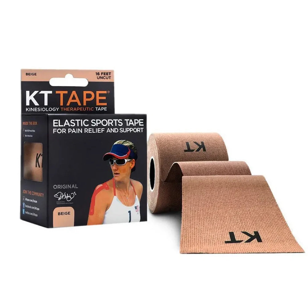 KT TAPE Cotton Kinesiology Tape - 16 ft Uncut Beige