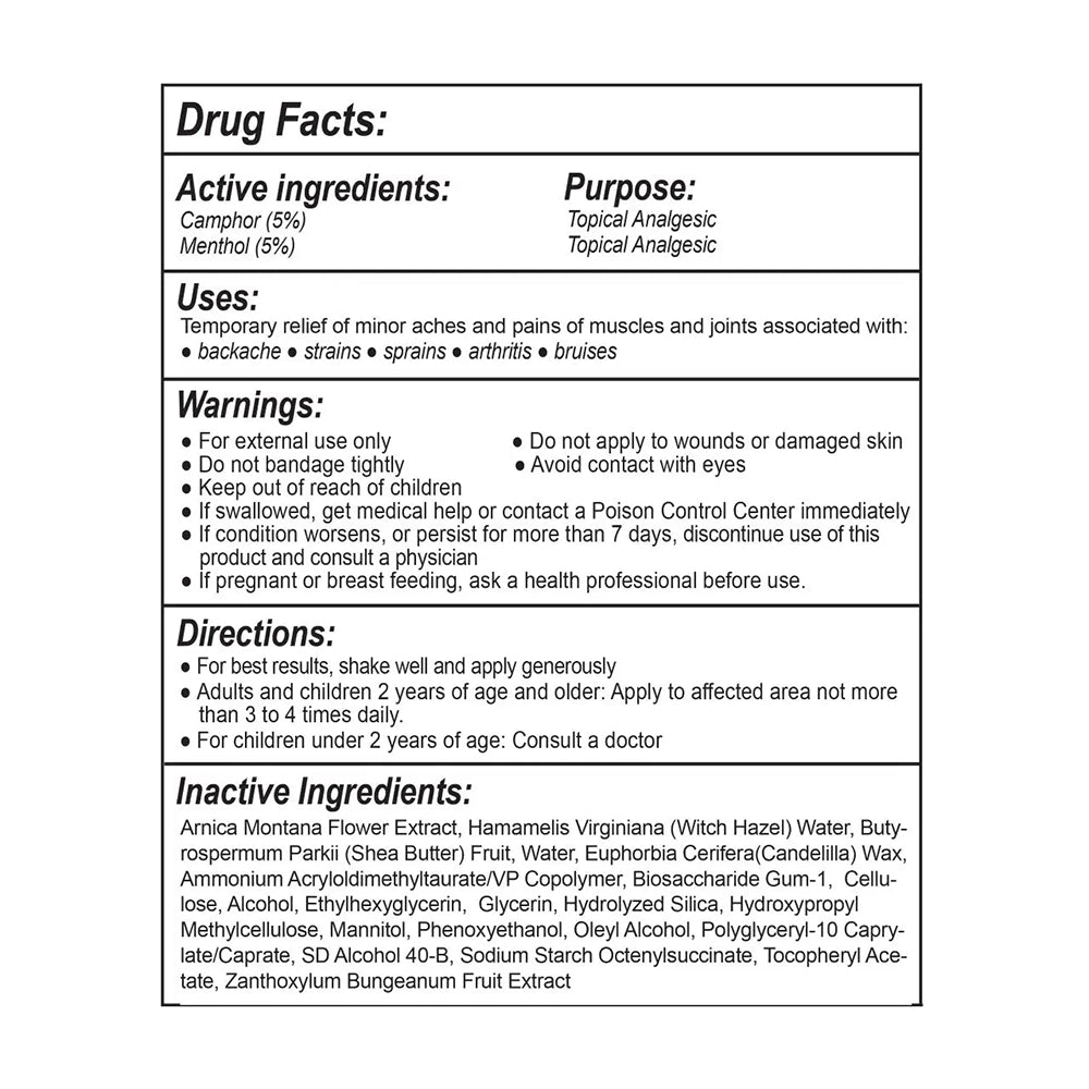 KT Health Pain Relief Gel Roll-on Drug Facts