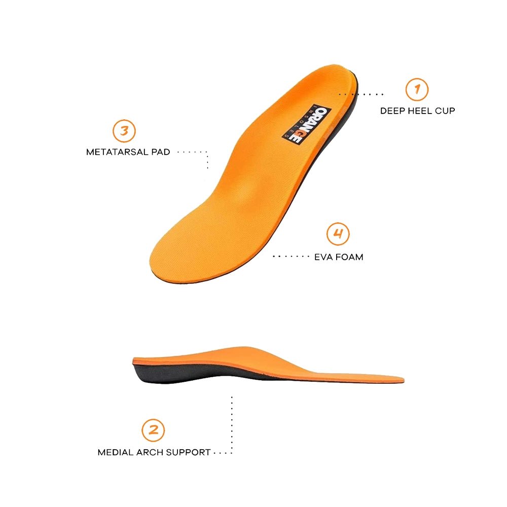 Orange Insoles - Full-Length features