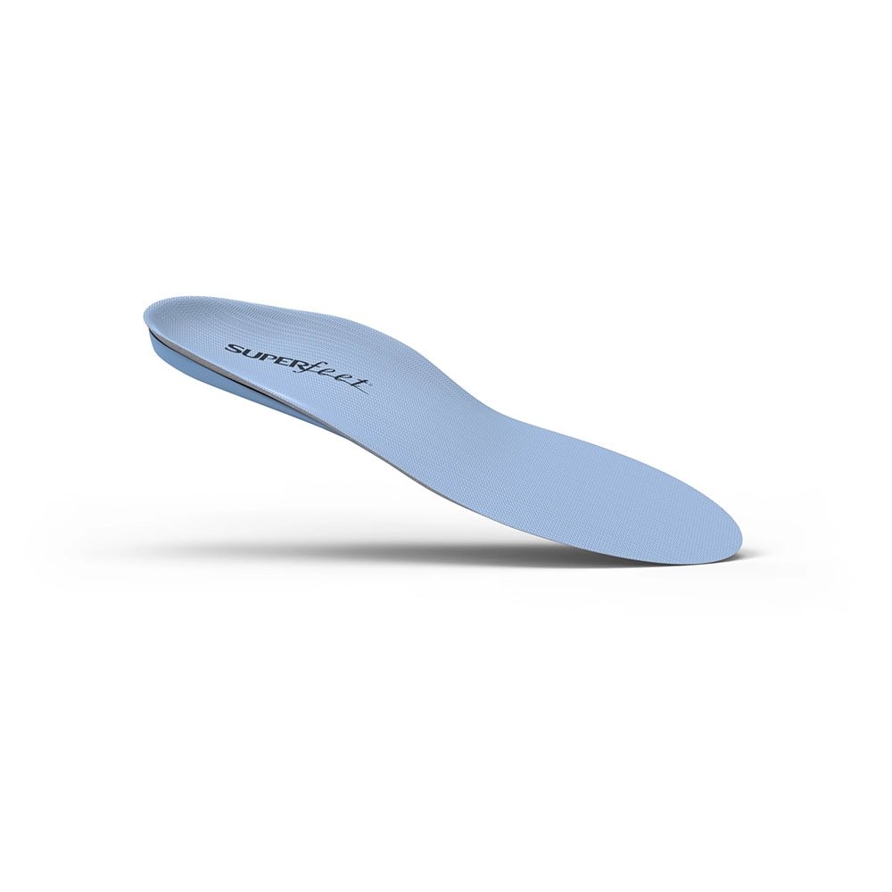 Superfeet Blue All-Purpose Support Medium Arch Insoles top angle