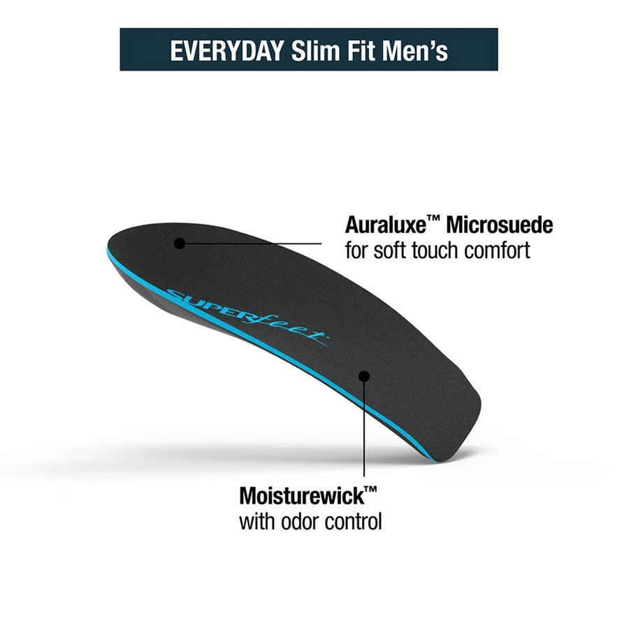 Superfeet EVERYDAY Slim Fit Insoles for Men