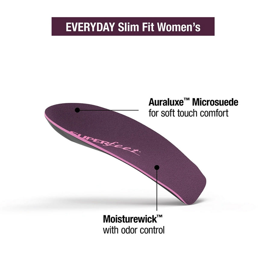 Superfeet EVERYDAY Slim Fit Insoles for Women