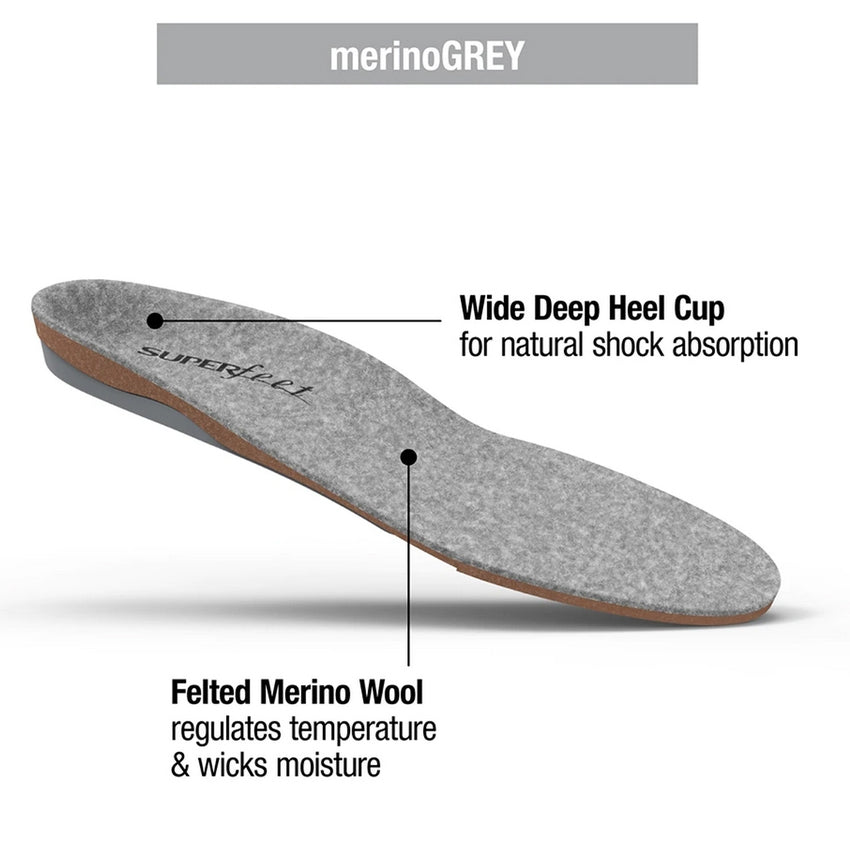Superfeet merinoGrey Premium Insoles