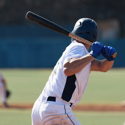 Image showing man with baseball bat ready to swing