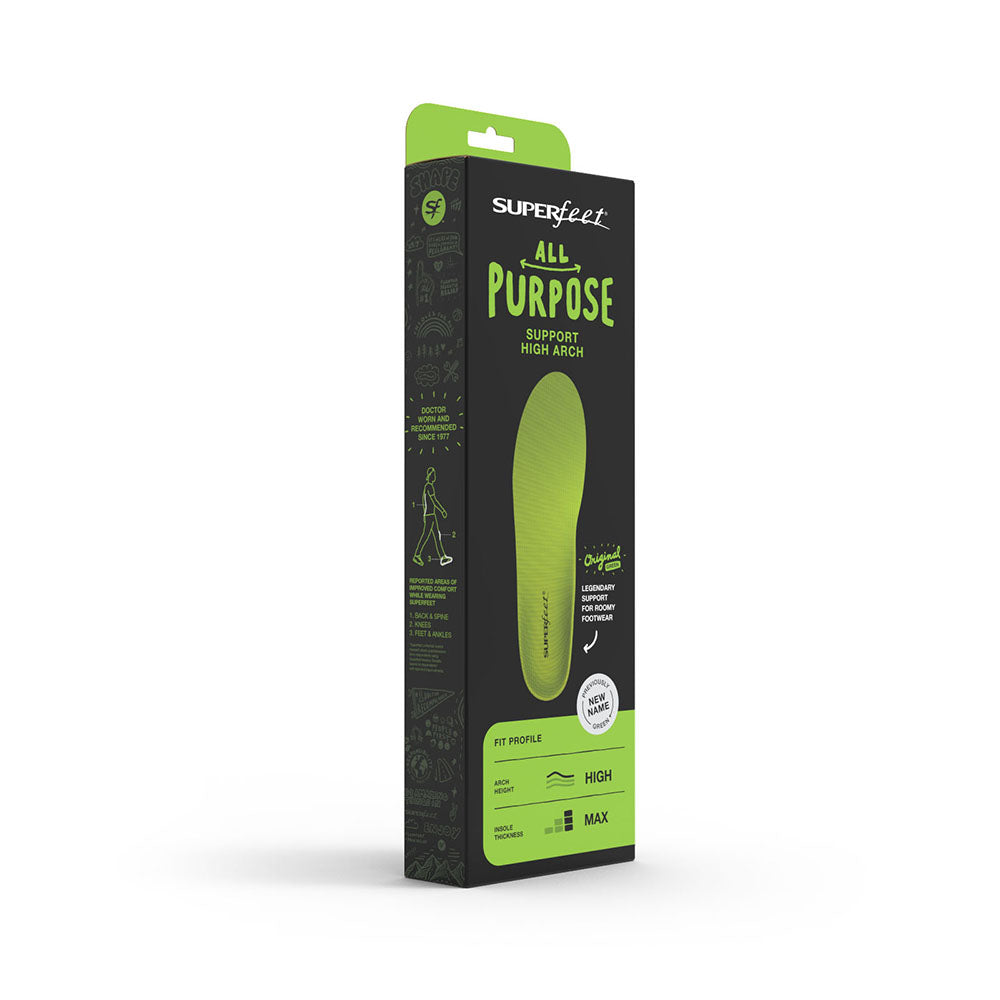 Superfeet Green All-Purpose Support High Arch Insoles