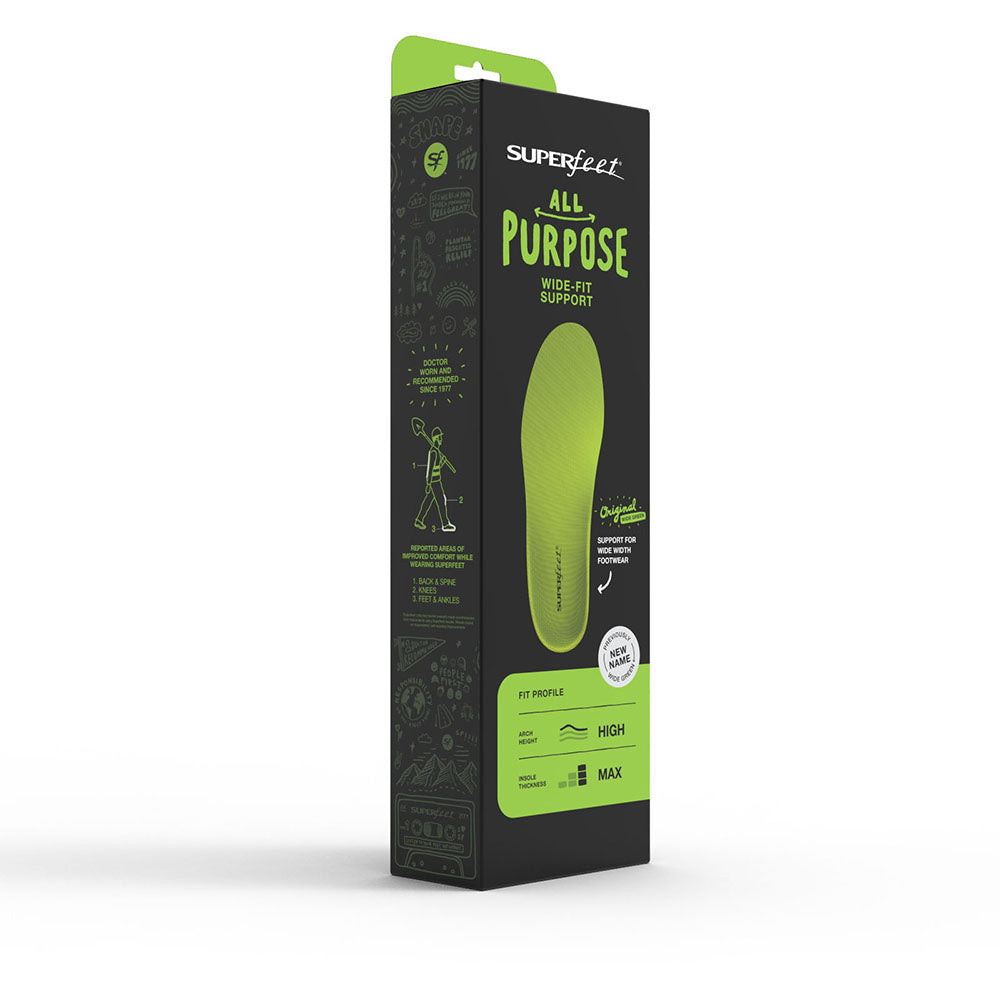 Superfeet wideGreen All-Purpose Wide-Fit Support Insoles