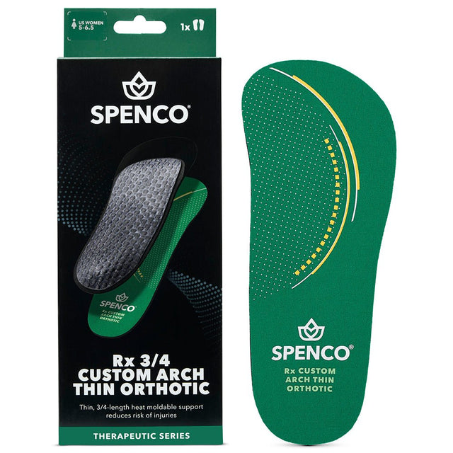 Spenco RX Thinsole 3/4-Length Orthotic Arch Supports — Product & Packaging