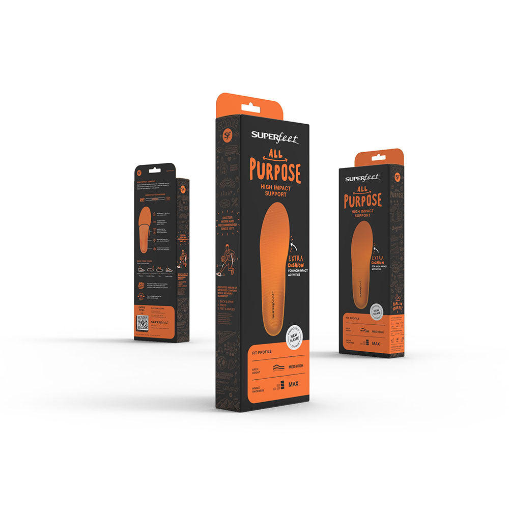 Superfeet Orange All-Purpose High Impact Support Insoles