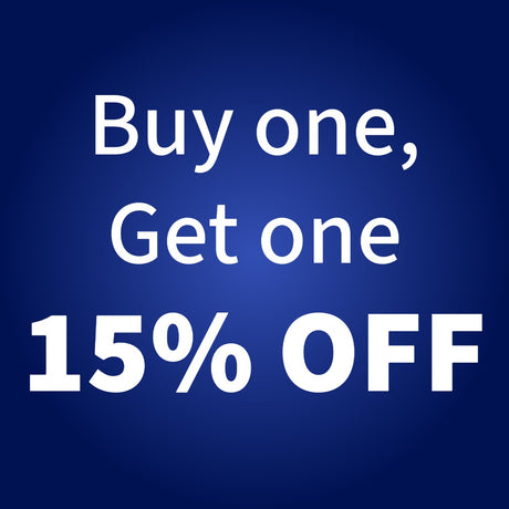 Buy one, get one 15% off