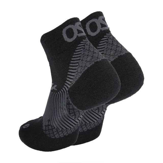 OS1st FS4 1/4-Crew Merino Wool Plantar Fasciitis Socks black