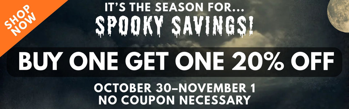 Halloween Sale — Buy One, Get One 20% Off!
