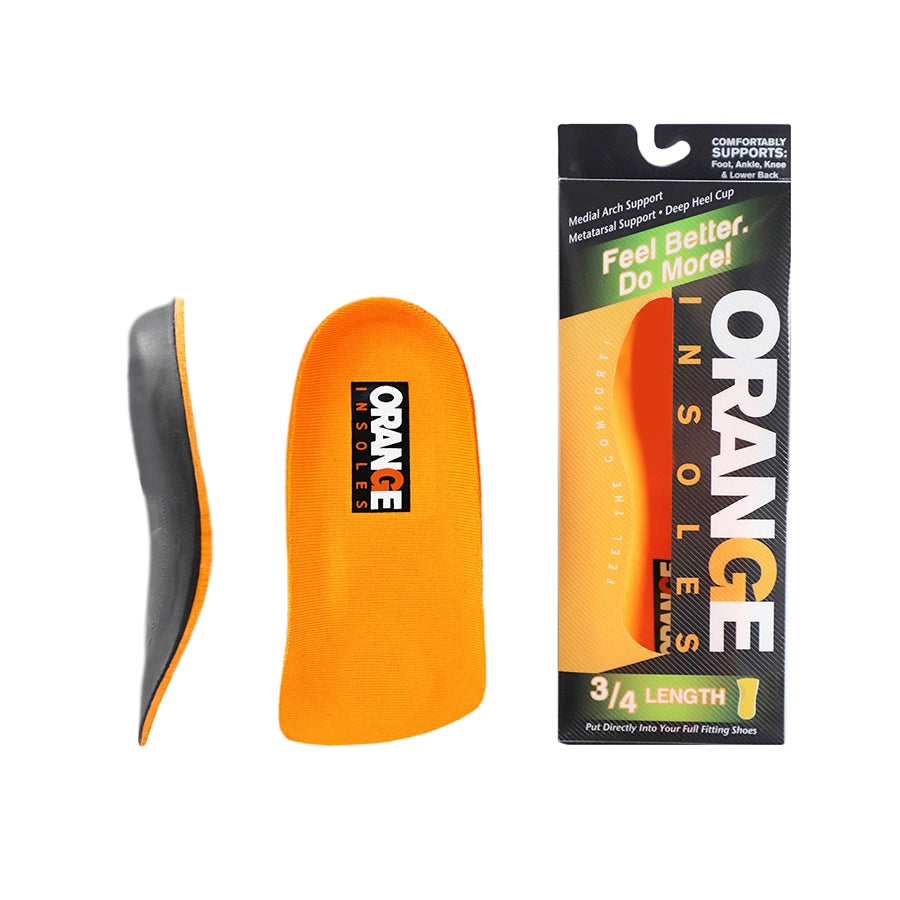 Orange Insoles - 3/4-Length with Packaging