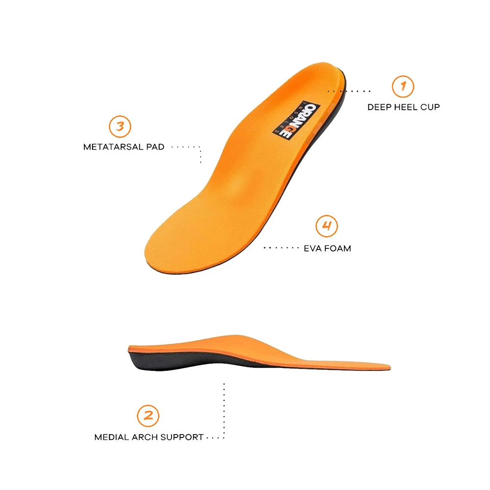 Orange Insoles - Full-Length features