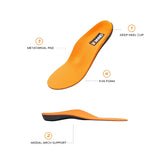 Orange Insoles - Full-Length features