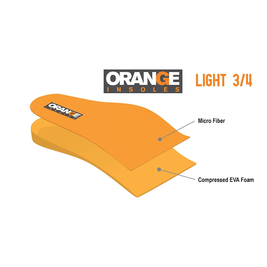 Orange Light Insoles - 3/4-Length layers