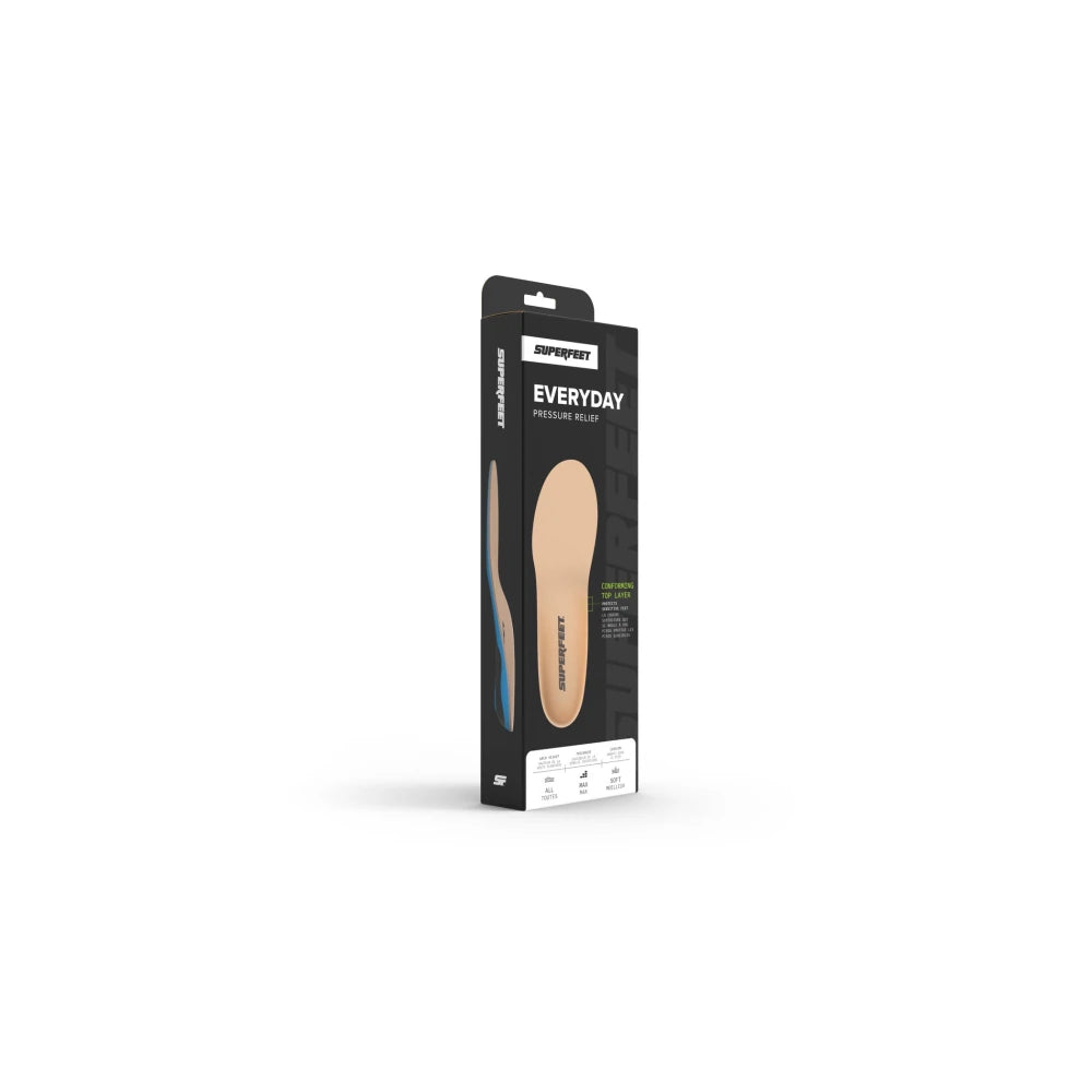 Superfeet Everyday Pressure Relief Insoles — Packaging Front Left