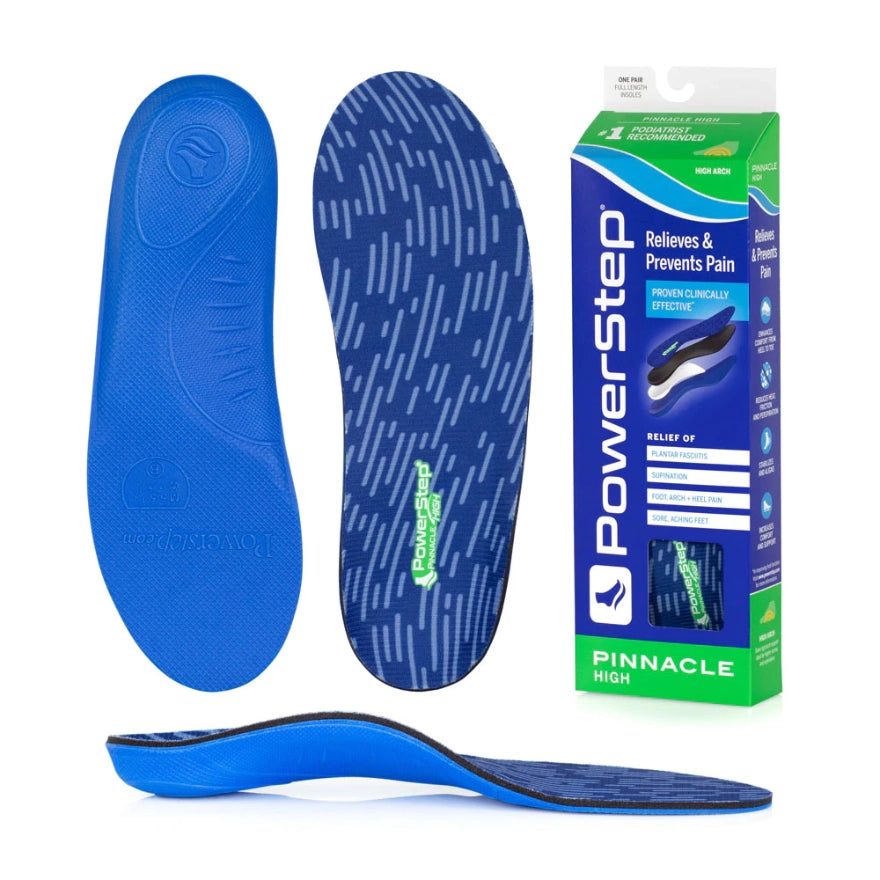 PowerStep Pinnacle High Insoles Insoles and packaging