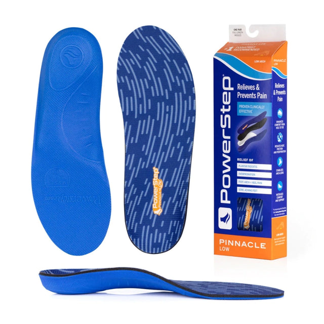 Powerstep Pinnacle Low Insoles and packaging