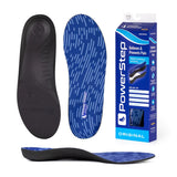 PowerStep Original Orthotic Insoles Insoles profile, top, bottom, packaging