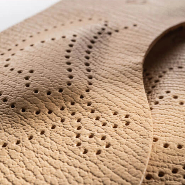 Pedag Lady 3/4 Leather Insoles - Tan Met pad closeup