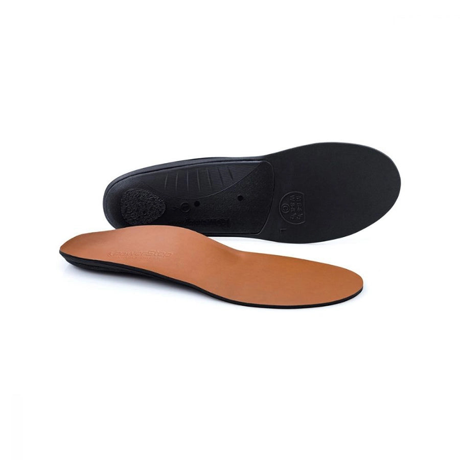 PowerStep Pinnacle Dress Full-Length Insoles Side profile and bottom