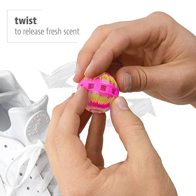 Sneaker Balls Shoe Deodorizers twist to release scent