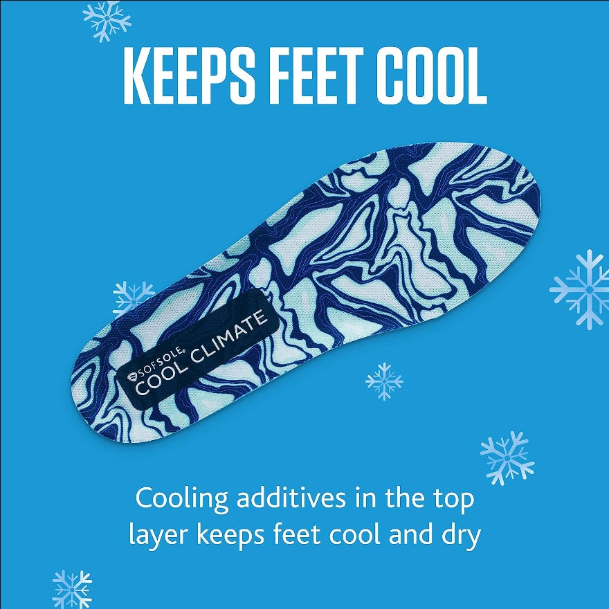 Sof Sole Cool Climate Insoles keeps feet cool