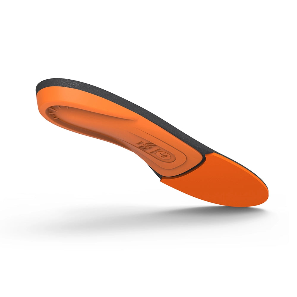 Superfeet Orange All-Purpose High Impact Support Insoles bottom angle