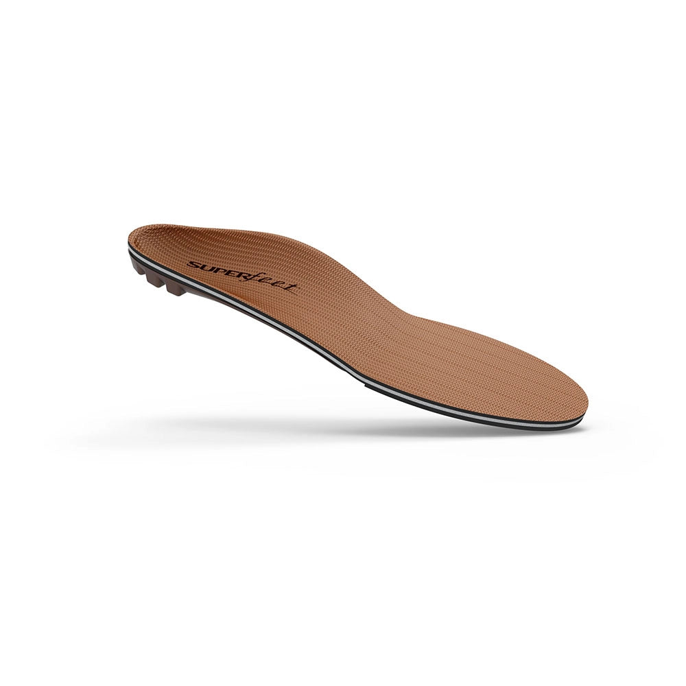 Superfeet Copper All-Purpose Memory Foam Support Insoles angled top