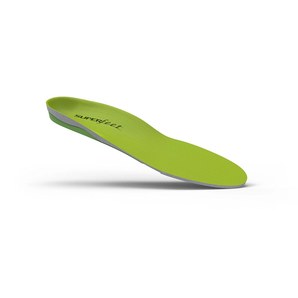 Superfeet Green All-Purpose Support High Arch Insoles top angle