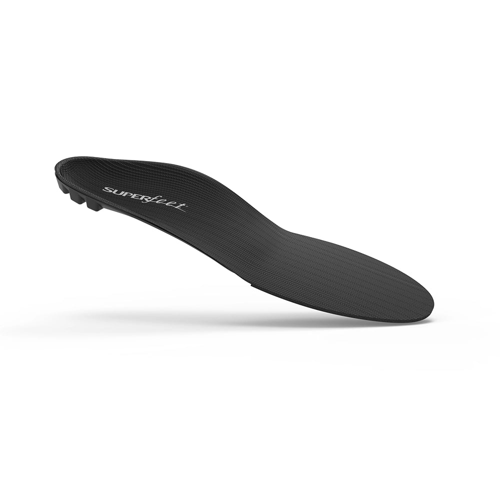 Superfeet Black All-Purpose Support Low Arch Insoles top angle