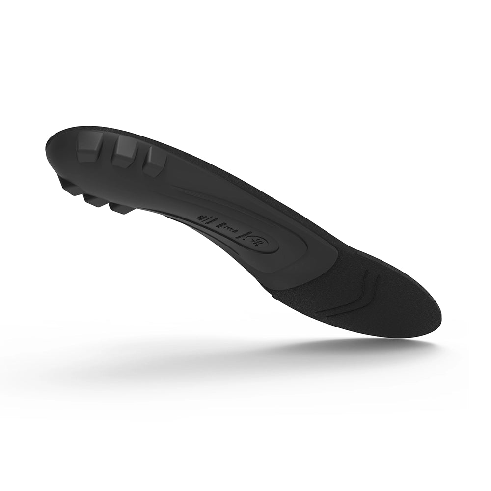 Superfeet Black All-Purpose Support Low Arch Insoles bottom angle