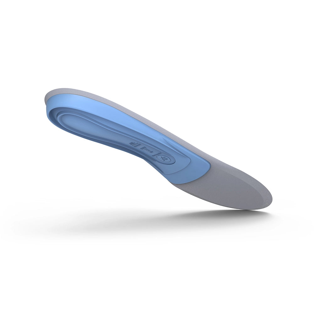 Superfeet Blue All-Purpose Support Medium Arch Insoles bottom angle