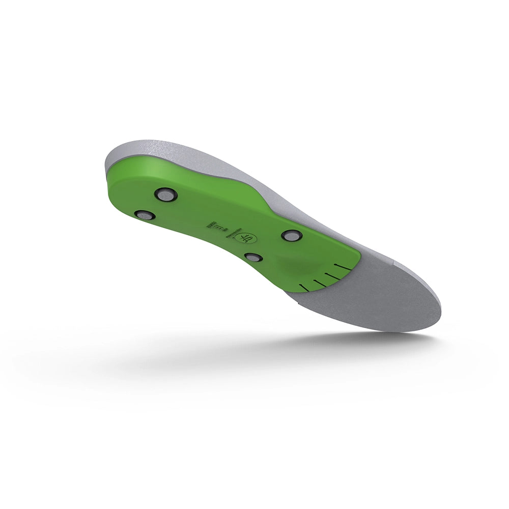 Superfeet wideGreen All-Purpose Wide-Fit Support Insoles bottom angle