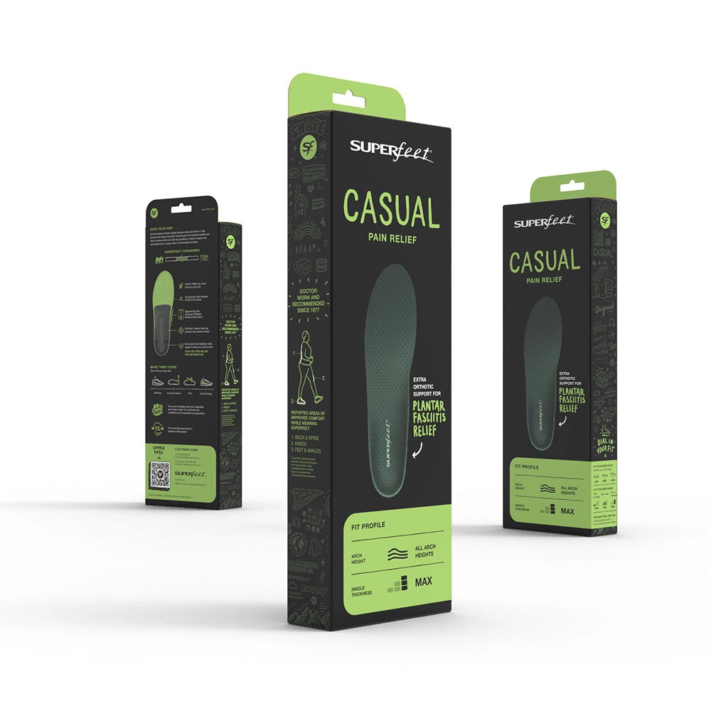 Superfeet Everyday Casual Pain Relief Insoles packaging