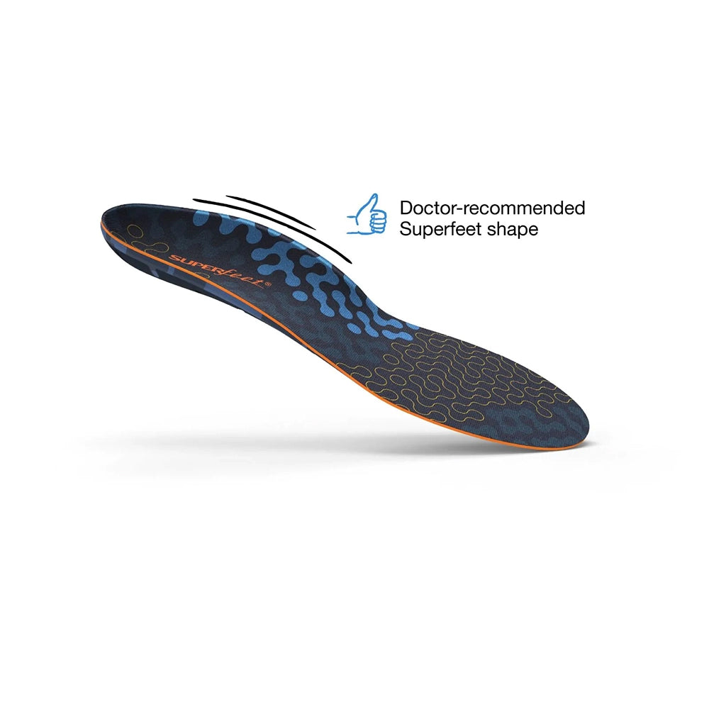 Superfeet Run Cushion Medium Arch Insoles doctor recommended shape