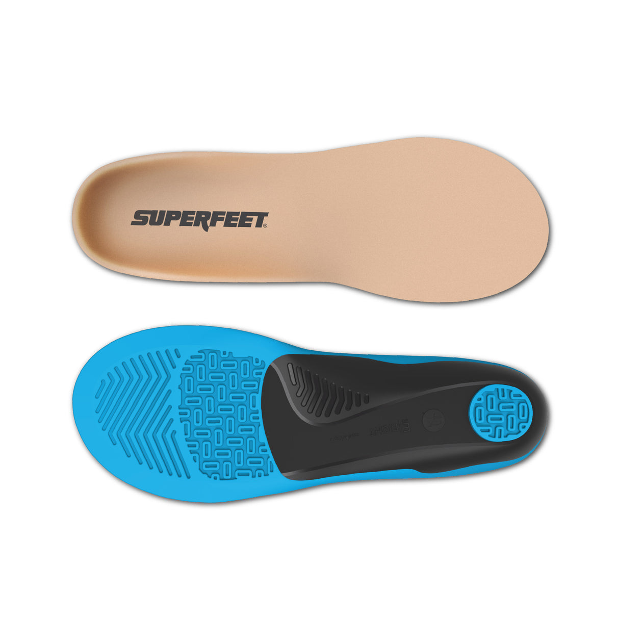 Superfeet Everyday Pressure Relief Insoles — Top & Bottom Straight