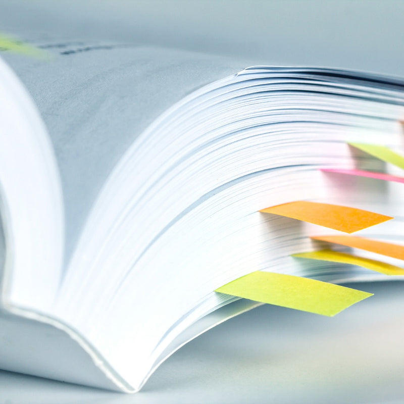 Book with pages marked