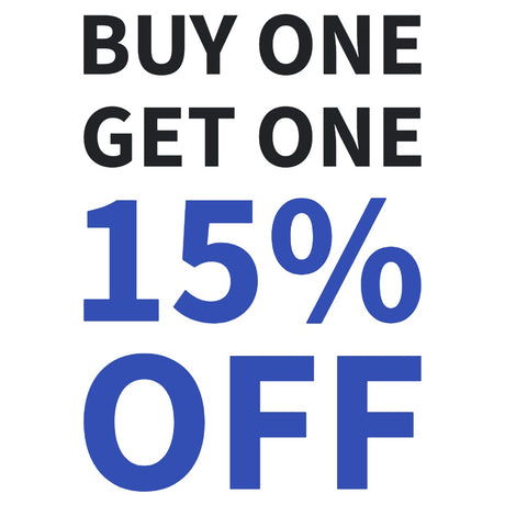 Buy One, Get One 15% Off