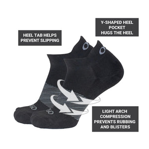 OS1st Wicked Comfort Performance No Show Socks features