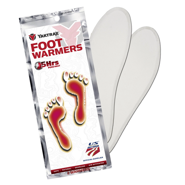 Yaktrax Foot Warmer Insoles with packaging