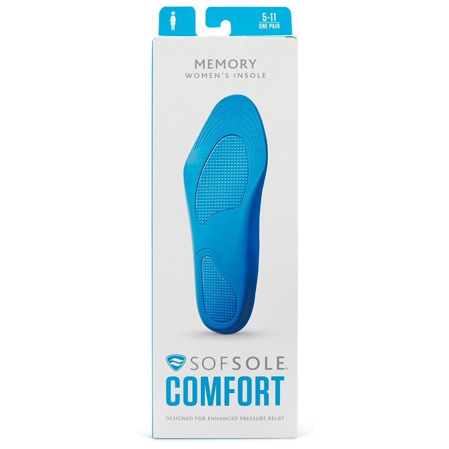 Sof Sole Memory Insoles packaging back