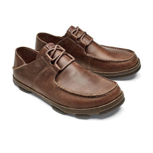 Olukai Shoes Men\'s 8 Ohana Lace Up Nubuck Brown  Leather Hand Sewn Shoe Olukai Shoes Men main image 4