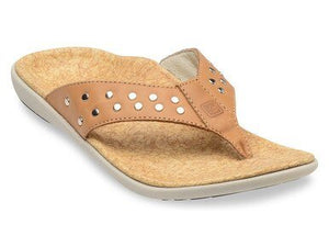 Spenco Crystal Yumi Sandals for Women Indian Brown