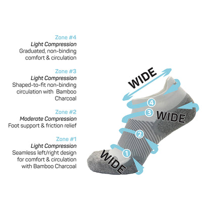 OS1st WP4+ Wide Wellness Socks - No Show