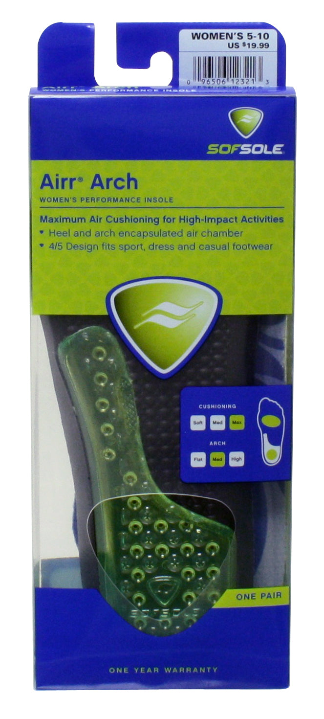 Sof Sole Airr Arch Performance Insoles - Men's 10-12.5