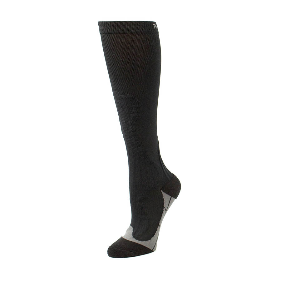 PowerStep G2 Compression Socks - Black and Gray Small : Men's 7 & Under