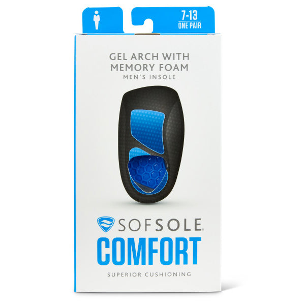 Sof Sole 3/4-Length Gel Arch W/ Memory Foam Insoles